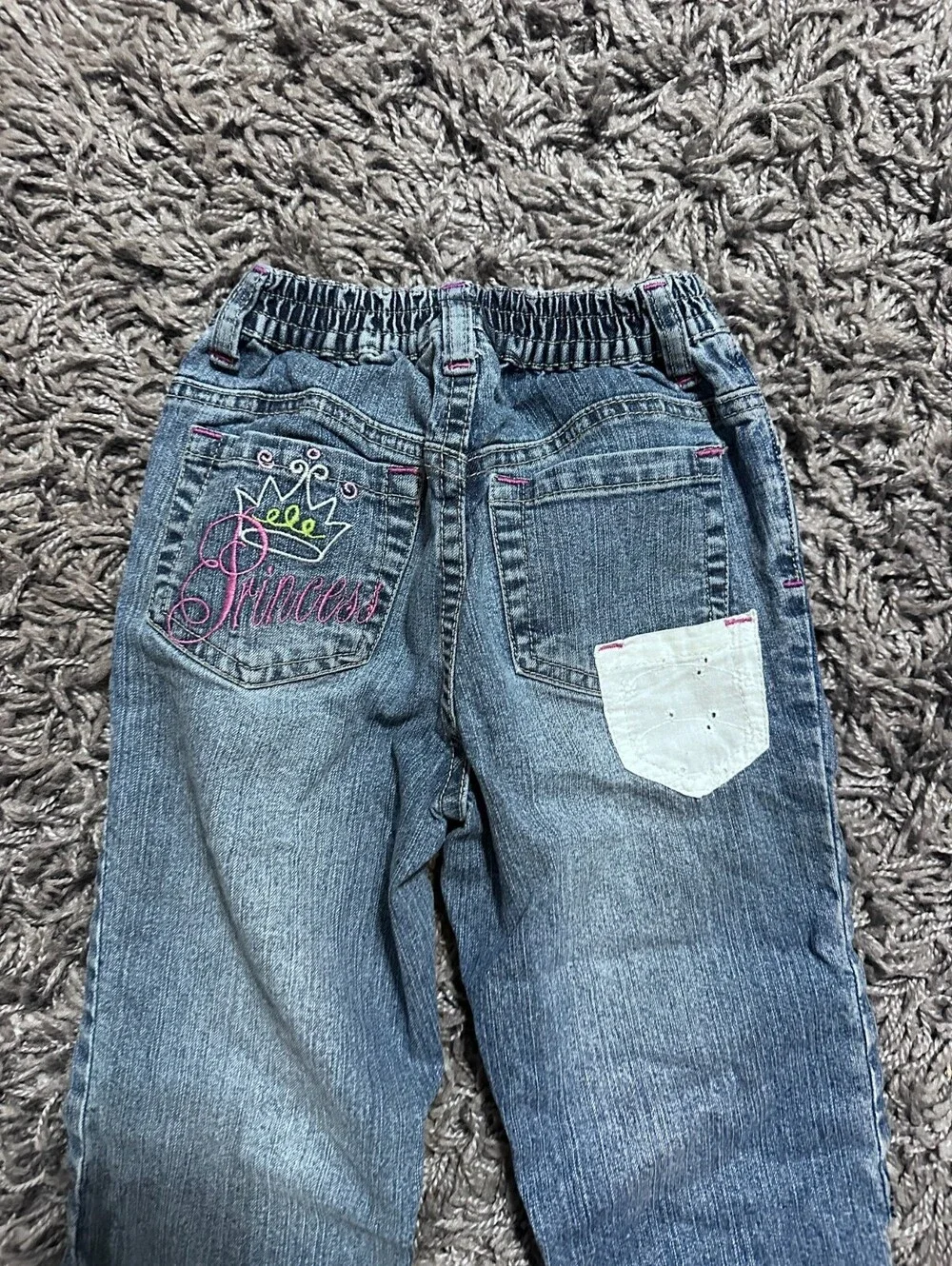 2000s Vintage Kids Disney Princess Embroidered Jeans Size 5